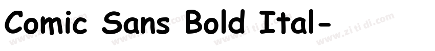 Comic Sans Bold Ital字体转换